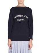 Loewe Wool Boatneck Logo Sweater