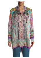 Etro Printed Silk Tunic Top