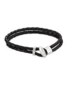 Saks Fifth Avenue Collection Toggle Braided Leather Bracelet