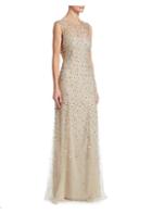 Jenny Packham Beaded Tulle Illusion Gown
