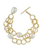 Majorica Baroque Pearl Openwork Chain Bracelet