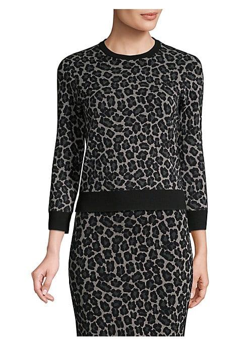Michael Kors Collection Leopard-print Pullover Sweater