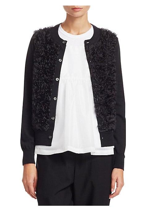 Comme Des Garcons Comme Des Garcons Worsted Wool Textured Cardigan