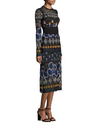 Yigal Azrouel Embroidered Lace Dress