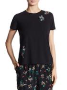 Red Valentino Embroidered Cotton Tee