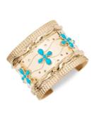 Aurelie Bidermann Cheyenne Turquoise Cuff Bracelet