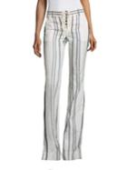 Roberto Cavalli Striped Cotton Pants
