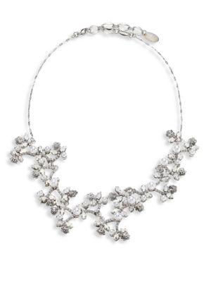 Erickson Beamon I Do Faux-pearl & Crystal Flower Necklace