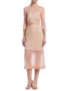 Victoria Beckham Organza A-line Midi Dress