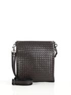 Bottega Veneta Borsa Intrecciato Leather Crossbody Bag