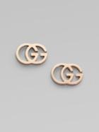 Gucci 18k Rose Gold Double G Earrings