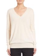 The Row Sabry Cashmere V-neck Sweater