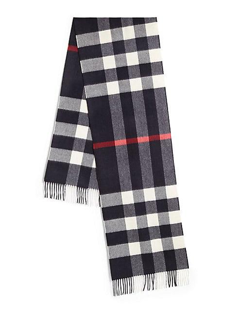 Burberry Cashmere Checked Wool Scarf