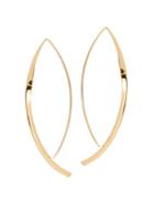 Lana Jewelry Nude Small Twist Arch 14k Yellow Gold Hoop Earrings