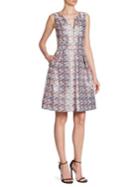 Armani Collezioni Pixel Print Fit-&-flare Dress