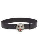 Gucci Feline Head Leather Belt