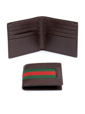 Gucci Leather Web Bifold Wallet