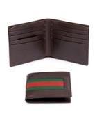 Gucci Leather Web Bifold Wallet