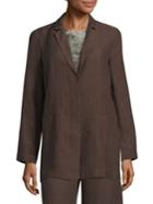 Eileen Fisher Drapey Notch Collar Long Jacket