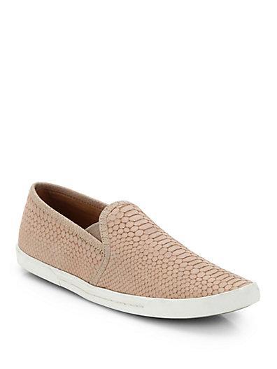 Joie Kidmore Crocodile-embossed Leather Sneakers