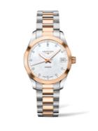 Longines Conquest Classic Diamond, Mother-of -pearl, Goldtone & Stainless Steel Watch