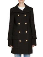Balmain Double-breasted Wool & Cashmere Coat