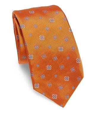 Kiton Jacquard Flower Silk Tie