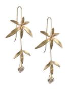 Annette Ferdinandsen Pearl & 14k Wildflower Drop Earrings