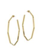 Jennifer Zeuner Jewelry Angular Gold Hoops