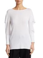 Akris Punto Ribbed Cutout Pullover