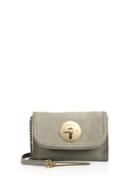 See By Chloe Lois Mini Suede & Leather Chain Clutch