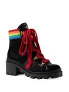 Gucci Trip Moto Leather Booties