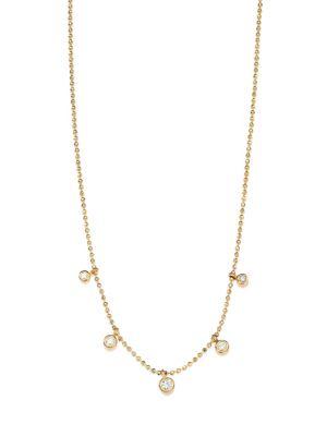 Zoe Chicco Diamond & 14k Yellow Gold Station Necklace