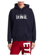 Vetements Cotton Graphic Fitted Hoodie