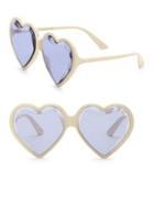 Gucci Fashion Show Ivory & Purple Heart Sunglasses/60mm