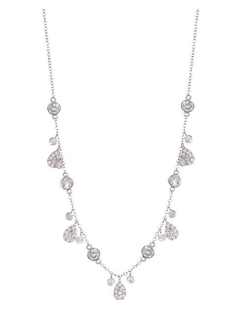 Meira T 14k White Gold & Diamond Charm Necklace