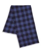 Saks Fifth Avenue Collection Check Print Merino Wool Scarf