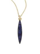 Ila Odette Blue Sapphire & 14k Yellow Gold Pendant Necklace
