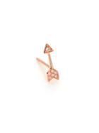 Ef Collection Diamond & 14k Rose Gold Single Arrow Stud Earring