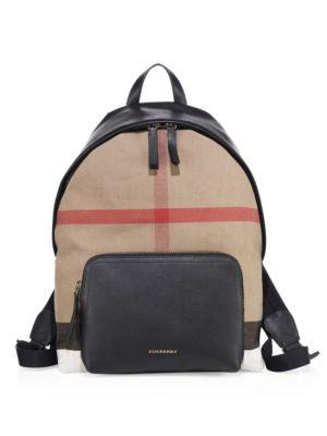 Burberry Canvas London Checkered Backpack