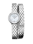Baume & Mercier Petite Promesse 10289 Diamond & Stainless Steel Wraparound Bracelet Watch