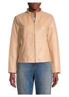 Eileen Fisher Cropped Leather Jacket