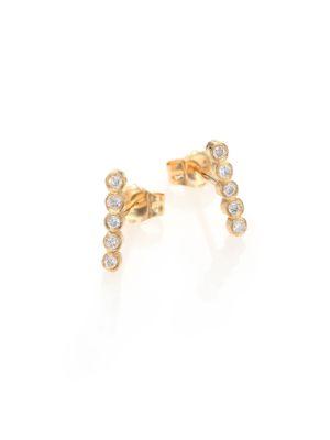 Zoe Chicco Diamond & 14k Yellow Gold Stud Earrings
