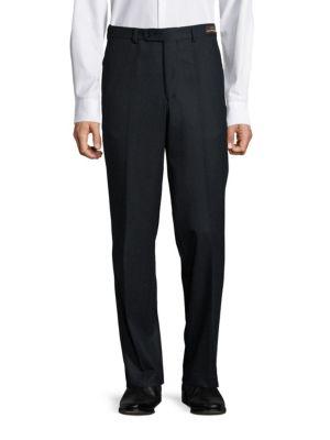 Saks Fifth Avenue Collection Flat Front Wool Pants