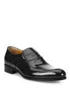 A. Testoni Slip-on Patent Leather Shoes