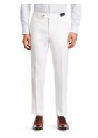 Saks Fifth Avenue Collection Wool Super 100 White Trousers