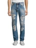 Versace Jeans Slim-fit Distressed Jeans