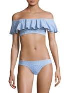 Lisa Marie Fernandez Mira Cornflower Polka Dot Bikini Set