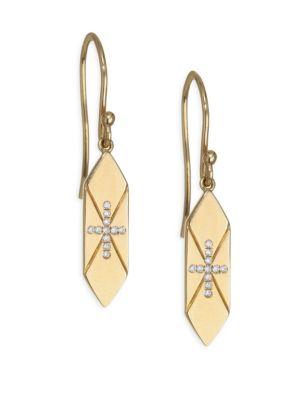 Devon Woodhill Faith Diamond & Gold Drop Earrings