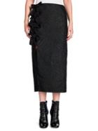 Fendi Cloque Bow Midi Skirt